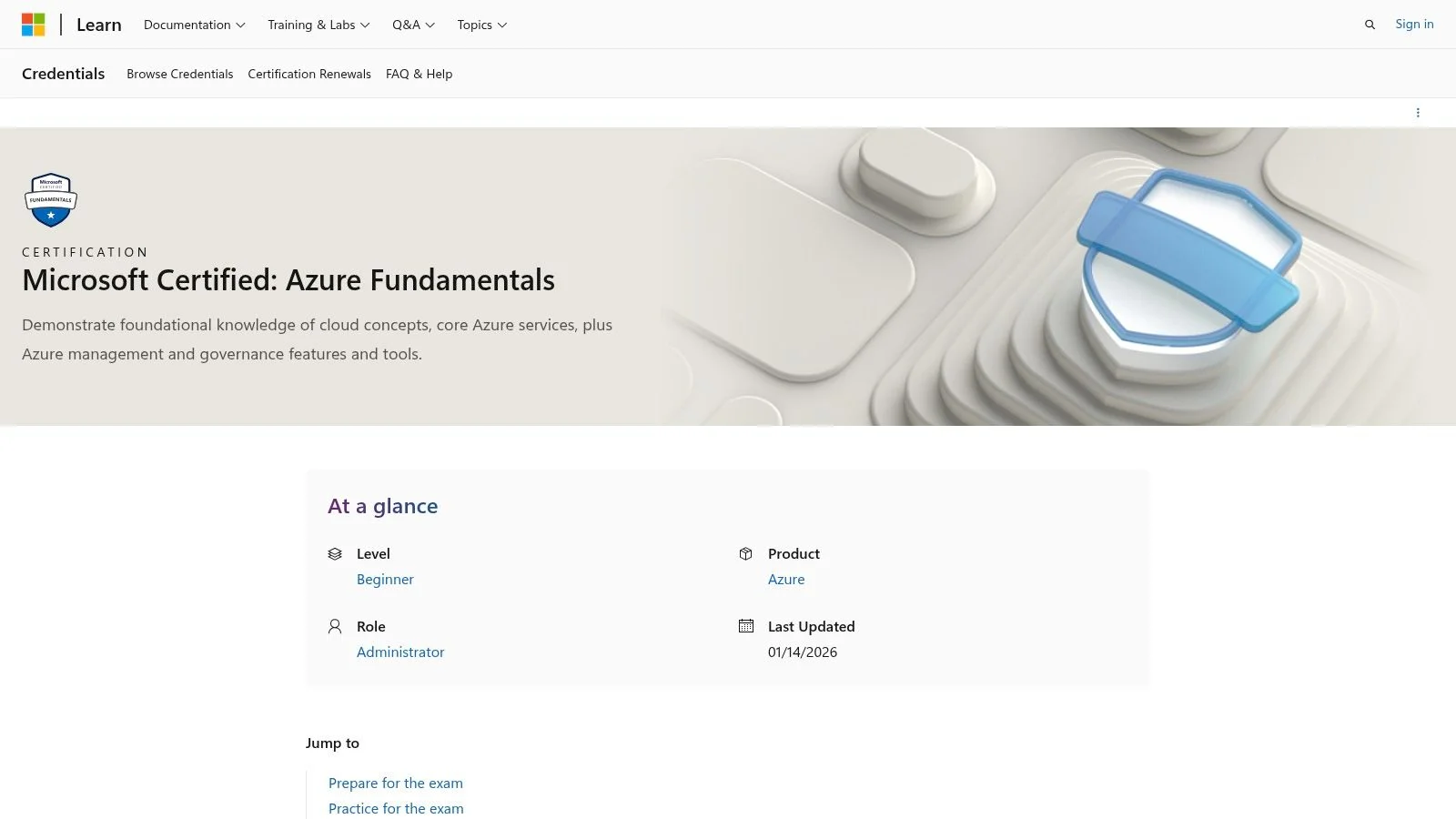 Microsoft Certified: Azure Fundamentals (Exam AZ-900)