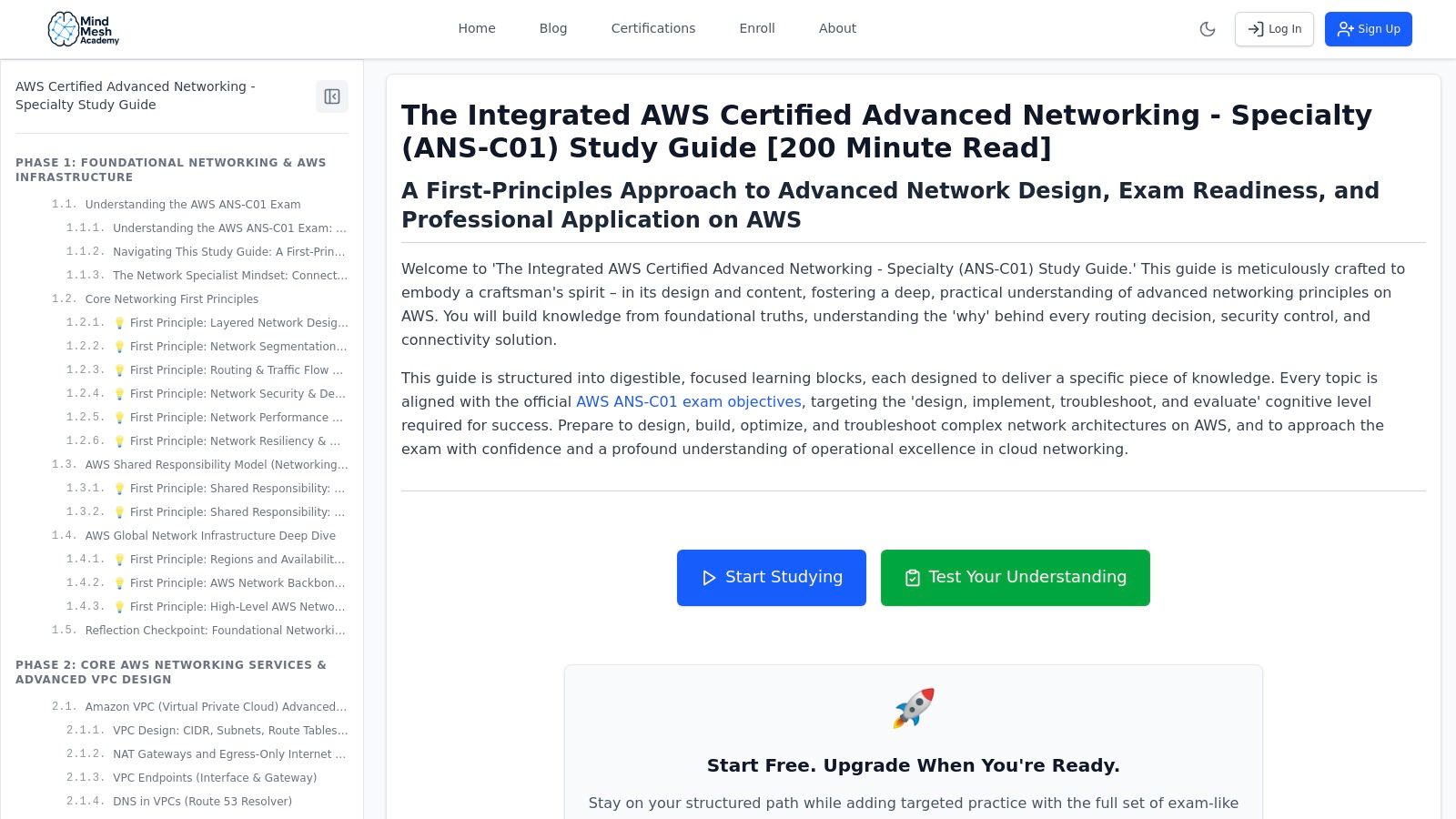 AWS Certified Advanced Networking – Specialty Study Guide (ANS‑C01)