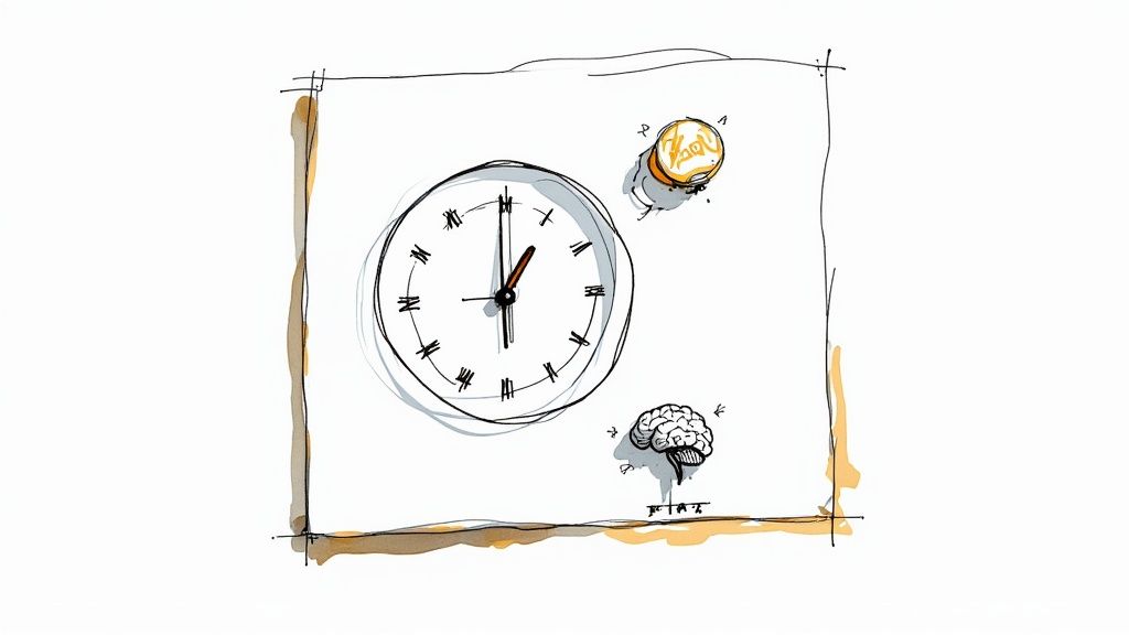 Image of a person happily looking at a digital badge or certificate on a laptop, surrounded by celebratory elements, symbolizing career achievement.