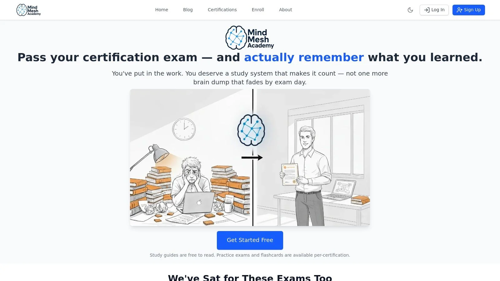 An IT professional celebrating after successfully passing an ITIL exam, with a laptop showing a "PASSED" screen and confetti.