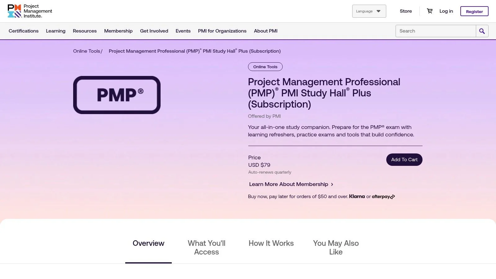 PMI Study Hall Plus official dashboard
