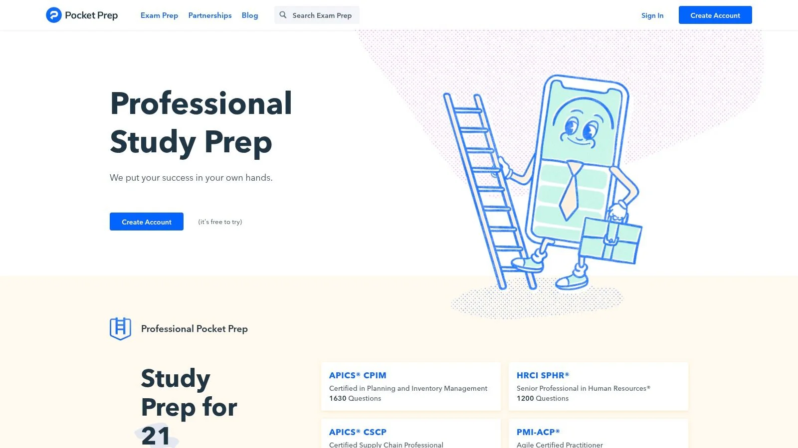 Pocket Prep mobile application