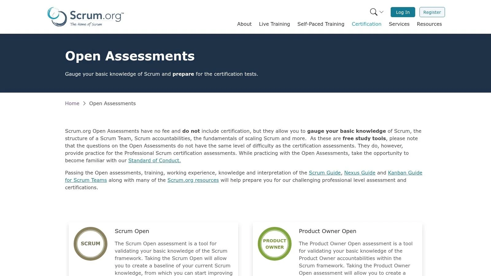 Scrum.org Open Assessments platform
