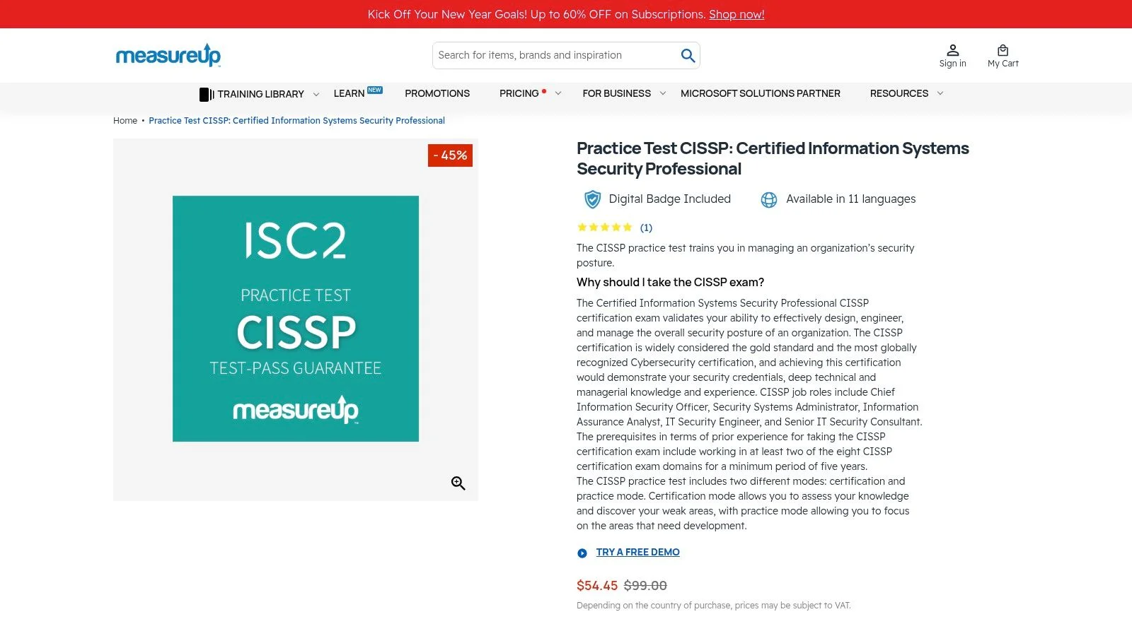 Boson — ExSim-Max for CISSP