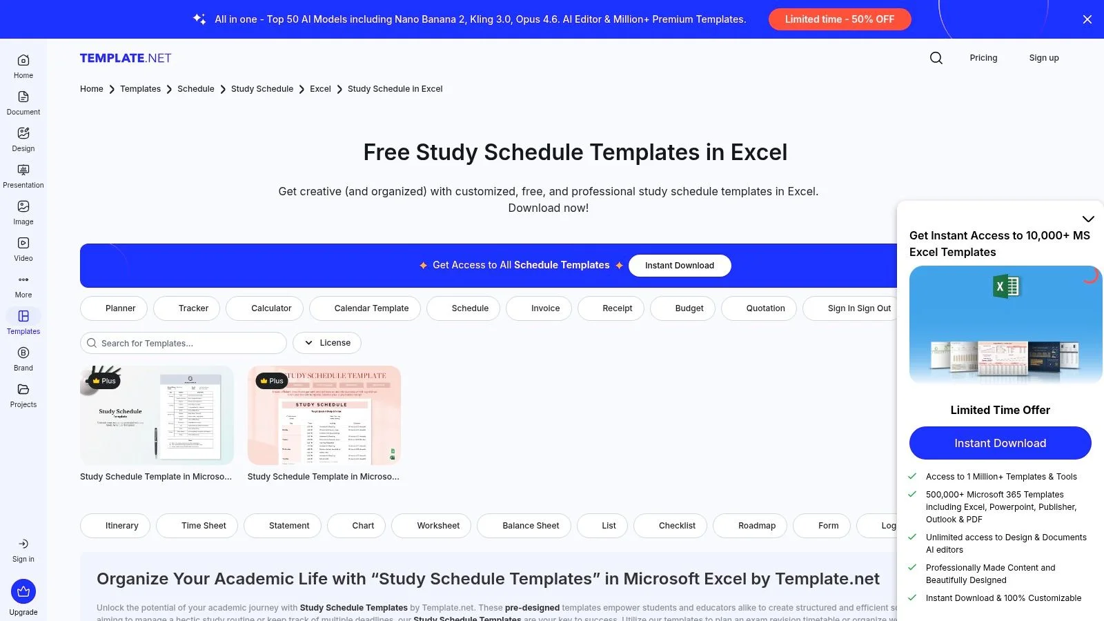 Template.net Study Schedule Templates Gallery