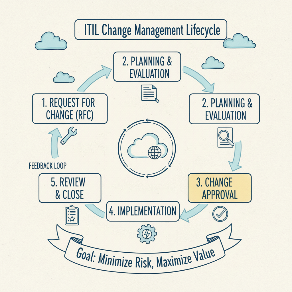 A sketch illustrating air traffic control, airplanes, data servers, cloud, and IT infrastructure setup.