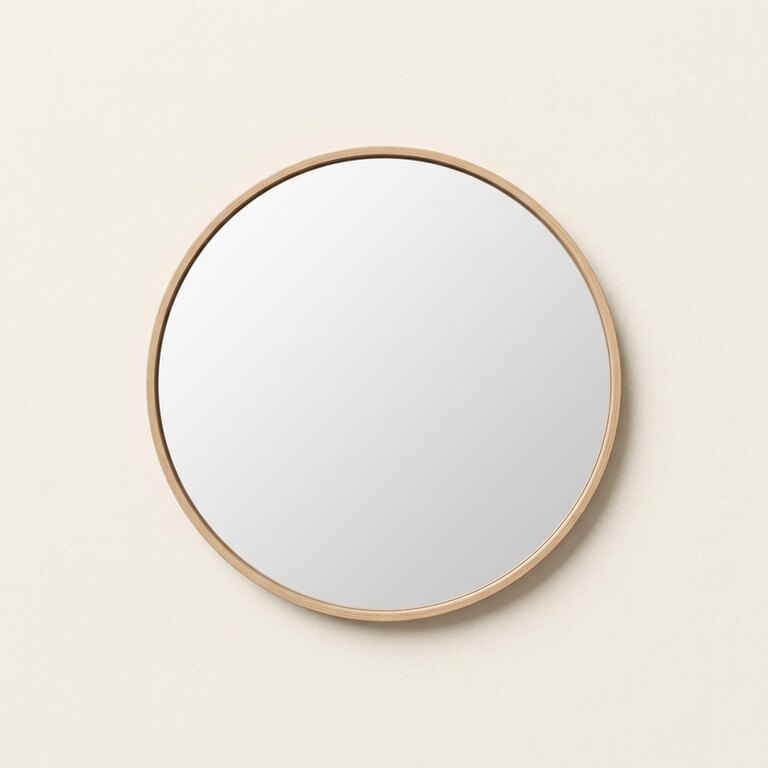 Round mirror for the entry