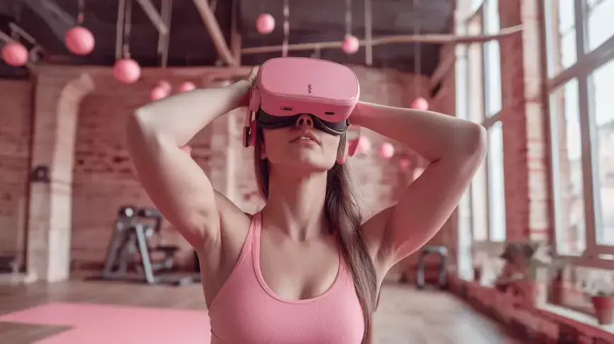Žena využívající moderní technologie pro efektivní trénink