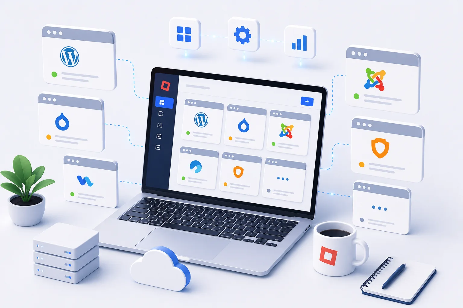 Weby z různých systémů spravované v jedné administraci Mini-webu