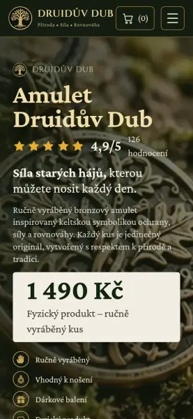 Šablona Druidův Dub – mobil