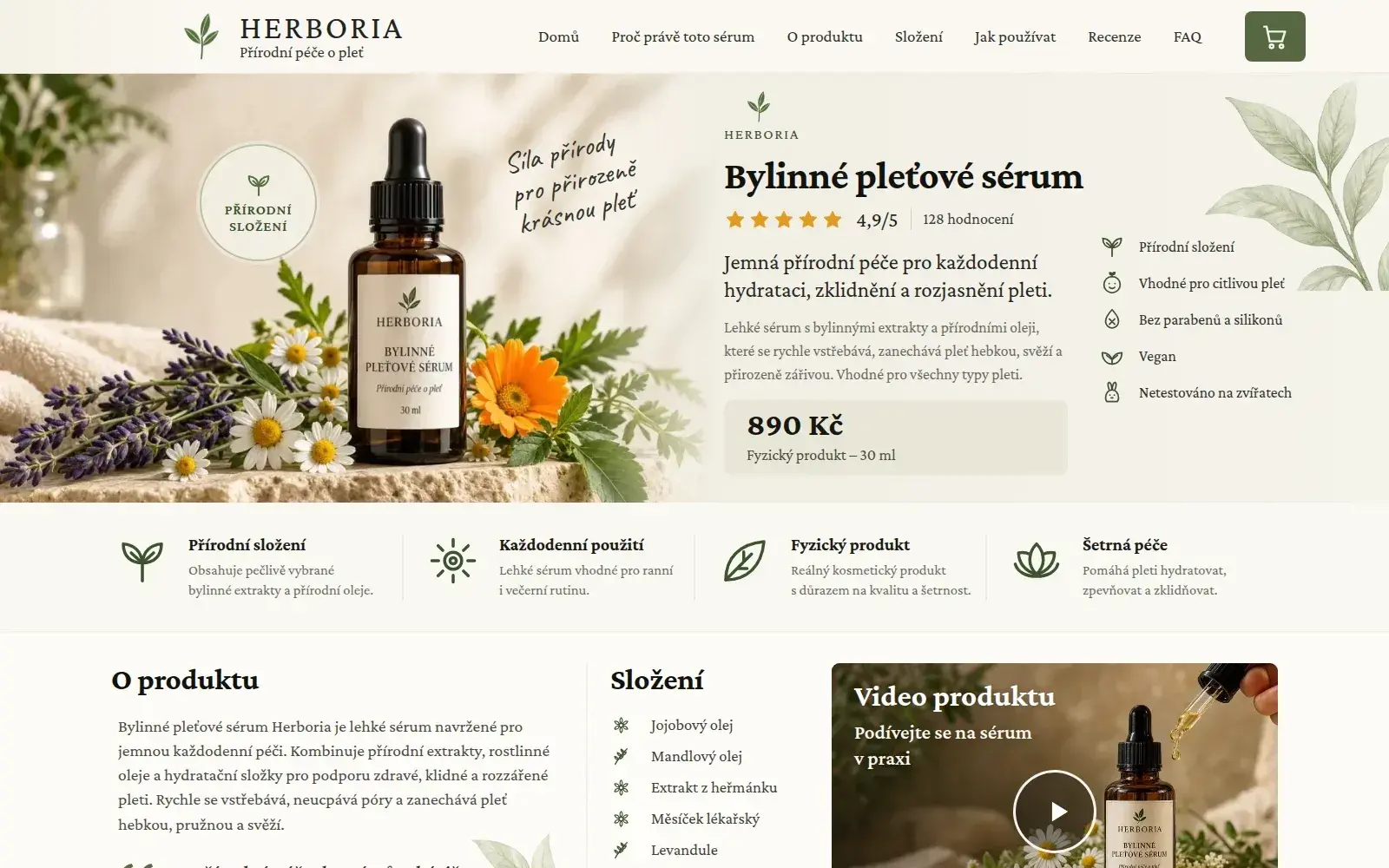 Šablona Herboria – desktop