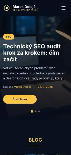 Ukázka šablony Davis (mobil)