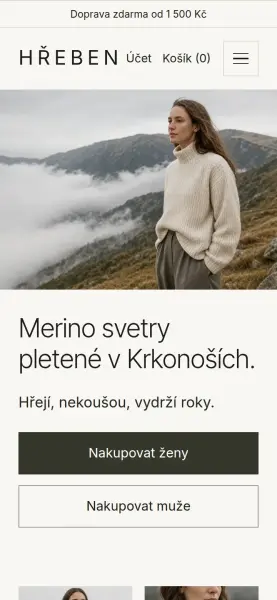 Šablona HŘEBEN na mobilu