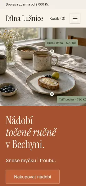 Šablona Dílna Lužnice na mobilu