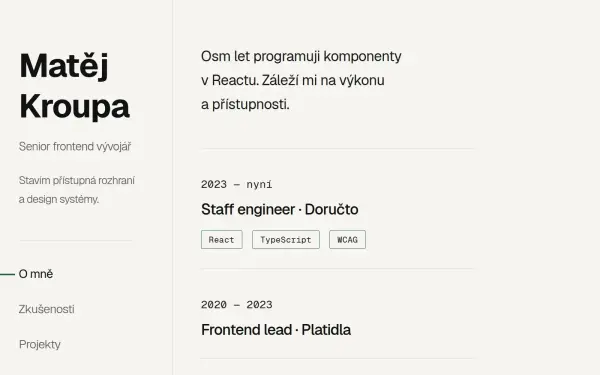 Náhled šablony Matěj Kroupa
