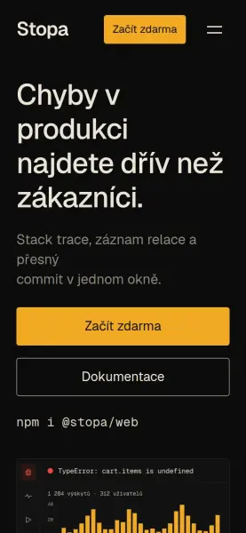 Šablona Stopa na mobilu