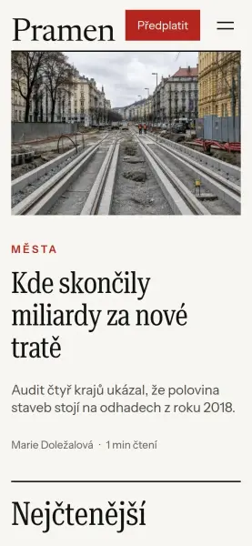 Šablona Pramen na mobilu