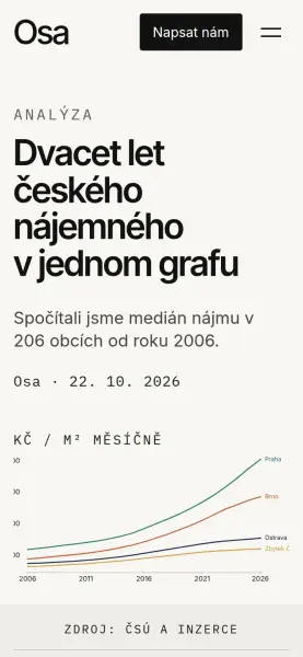 Šablona Osa na mobilu