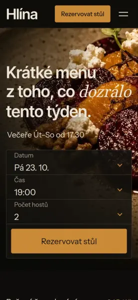 Šablona Hlína na mobilu