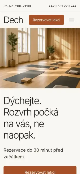 Šablona Dech na mobilu