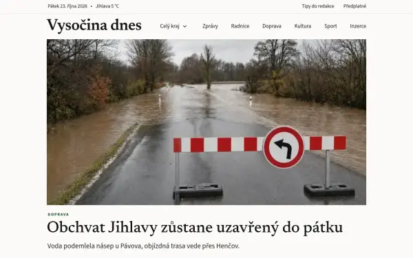 Náhled šablony Vysočina dnes