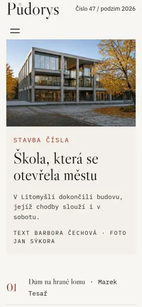 Šablona Půdorys na mobilu
