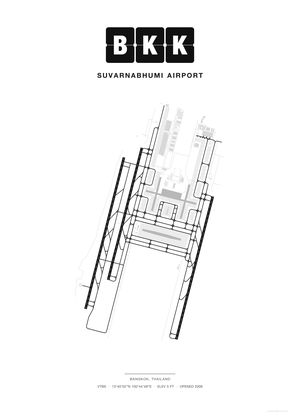 BKK Suvarnabhumi Airport map poster