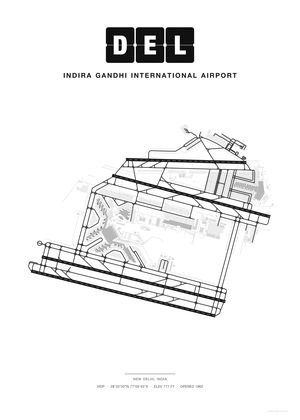 DEL Indira Gandhi International Airport map poster