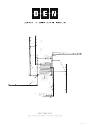 DEN Denver International Airport map poster