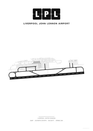 LPL Liverpool John Lennon Airport map poster