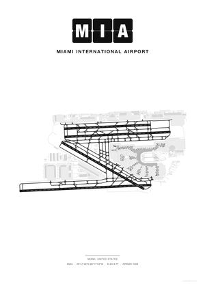 MIA Miami International Airport map poster