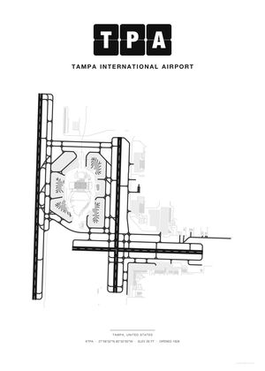 TPA Tampa International Airport map poster