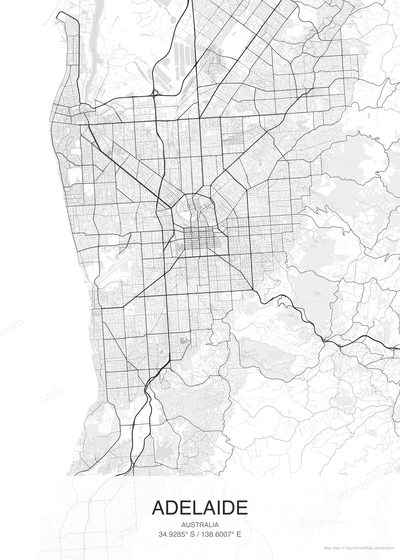 Adelaide map poster