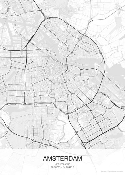Amsterdam map poster