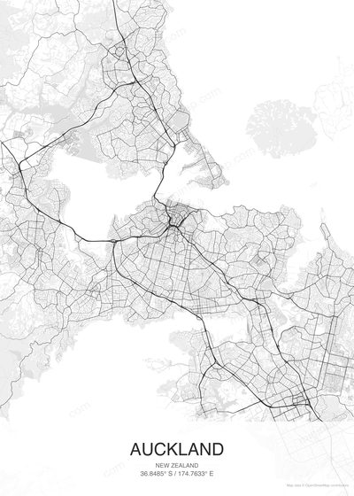 Auckland map poster