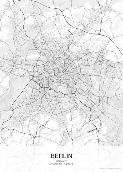 Berlin map poster