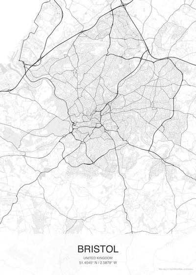 Bristol map poster