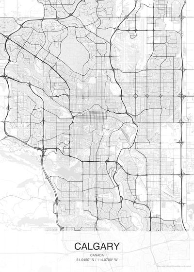 Calgary map poster