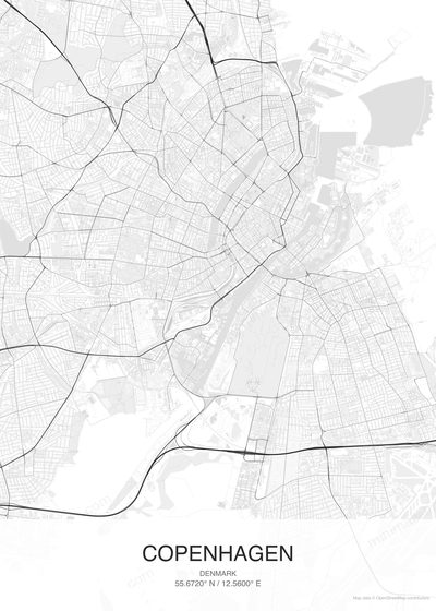 Copenhagen map poster