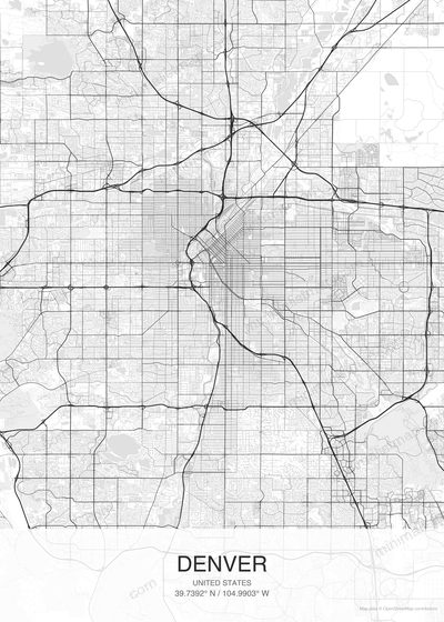 Denver map poster