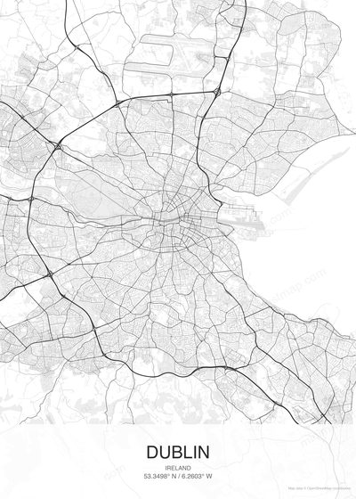 Dublin map poster