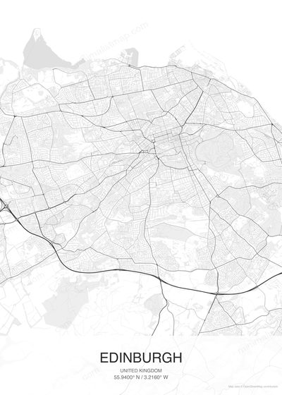 Edinburgh map poster