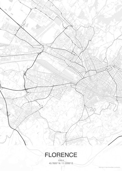 Florence map poster