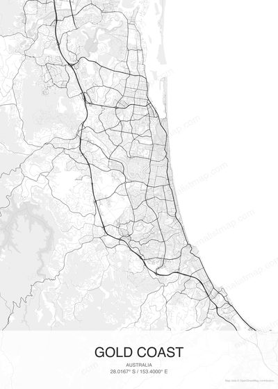 Gold Coast map poster
