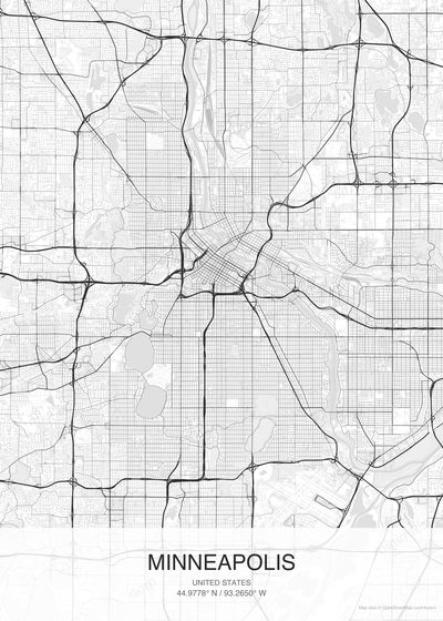Minneapolis map poster