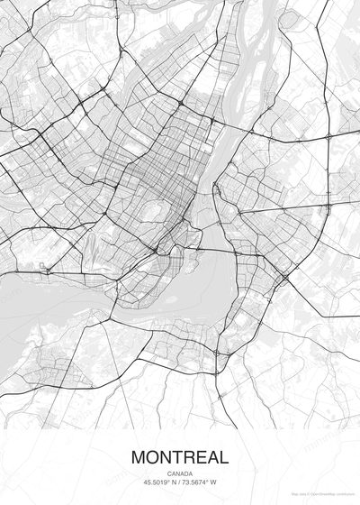 Montreal map poster