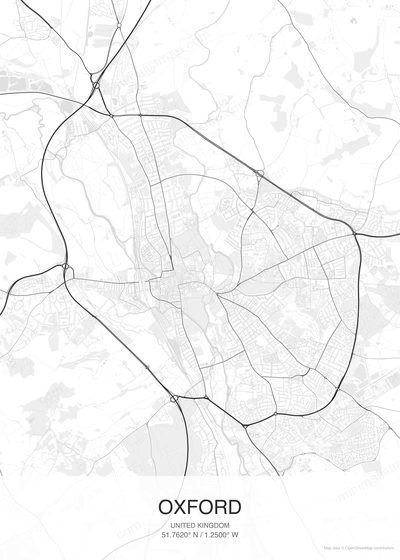 Oxford map poster