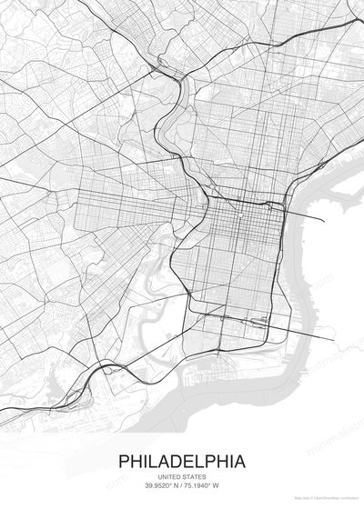 Philadelphia map poster