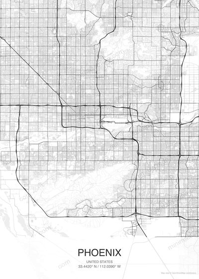 Phoenix map poster