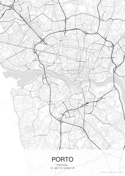 Porto map poster